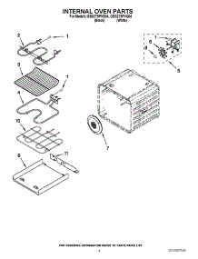 03 - Internal Oven Parts parts for Whirlpool Oven GBS279PVB04 from AppliancePartsPros.com