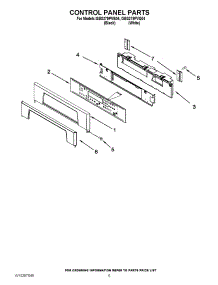 04 - Control Panel Parts parts for Whirlpool Oven GBS279PVB04 from AppliancePartsPros.com