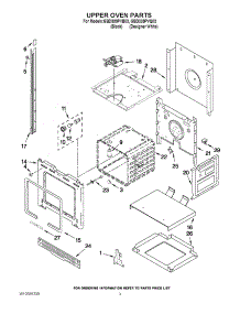02 - Upper Oven Parts parts for Whirlpool Oven GBD309PVQ03 from AppliancePartsPros.com