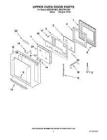 04 - Upper Oven Door Parts parts for Whirlpool Oven GBD279PVB03 from AppliancePartsPros.com