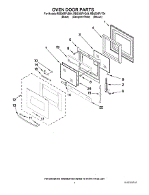 03 - Oven Door Parts parts for Whirlpool Oven RBS305PVT04 from AppliancePartsPros.com