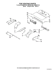 05 - Top Venting Parts parts for Whirlpool Oven RBS305PVT04 from AppliancePartsPros.com