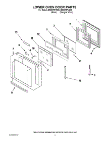 03 - Lower Oven Door Parts parts for Whirlpool Oven GBD279PVQ03 from AppliancePartsPros.com