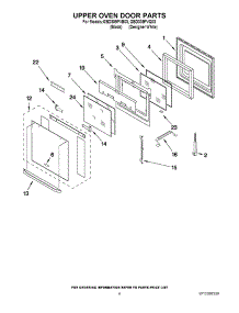 04 - Upper Oven Door Parts parts for Whirlpool Oven GBD309PVB03 from AppliancePartsPros.com