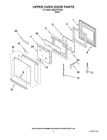 04 - Upper Oven Door Parts parts for Whirlpool Oven RBD277PVB03 from AppliancePartsPros.com