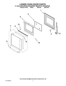 03 - Lower Oven Door Parts parts for Whirlpool Oven RBD245PRT05 from AppliancePartsPros.com