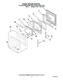 03 - Oven Door Parts parts for Whirlpool Oven RBS277PVB03 from AppliancePartsPros.com