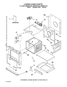 02 - Lower Oven Parts parts for Whirlpool Oven RBD305PVB03 from AppliancePartsPros.com