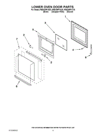 04 - Lower Oven Door Parts parts for Whirlpool Oven RBD305PVQ03 from AppliancePartsPros.com