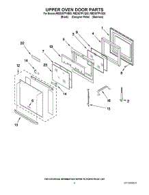 04 - Upper Oven Door Parts parts for Whirlpool Oven RBD307PVS03 from AppliancePartsPros.com