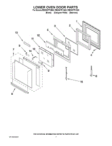 05 - Lower Oven Door Parts parts for Whirlpool Oven RBD307PVS03 from AppliancePartsPros.com