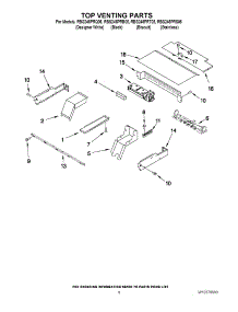 05 - Top Venting Parts parts for Whirlpool Oven RBS245PRT05 from AppliancePartsPros.com