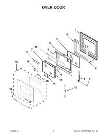 04 - Oven Door parts for Whirlpool Oven RBS307PVS03 from AppliancePartsPros.com