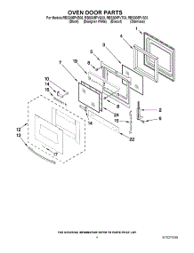 03 - Oven Door Parts parts for Whirlpool Oven RBS305PVB03 from AppliancePartsPros.com