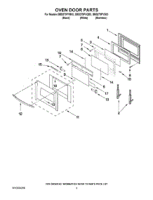 02 - Oven Door Parts parts for Whirlpool Oven GBS279PVQ03 from AppliancePartsPros.com