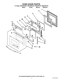 03 - Oven Door Parts parts for Whirlpool Oven RMC275PVB01 from AppliancePartsPros.com
