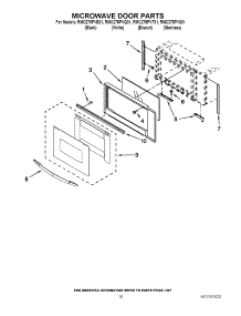 08 - Microwave Door Parts parts for Whirlpool Oven RMC275PVB01 from AppliancePartsPros.com