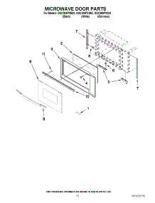 08 - Microwave Door Parts parts for Whirlpool Oven GSC309PVB02 from AppliancePartsPros.com