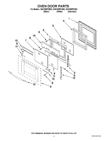 03 - Oven Door Parts parts for Whirlpool Oven GSC309PVQ02 from AppliancePartsPros.com