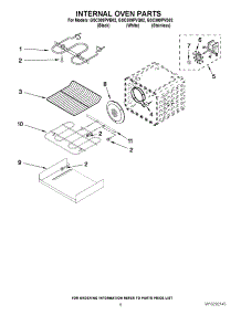 05 - Internal Oven Parts parts for Whirlpool Oven GSC309PVQ02 from AppliancePartsPros.com