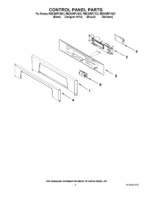 06 - Control Panel Parts parts for Whirlpool Oven RBD305PVB02 from AppliancePartsPros.com