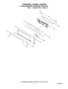 06 - Control Panel Parts parts for Whirlpool Oven GBD309PVQ02 from AppliancePartsPros.com