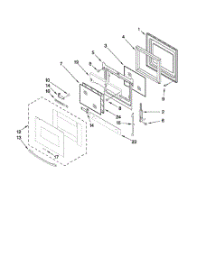 Oven Door parts for Whirlpool Oven RBS305PVT02 from AppliancePartsPros.com