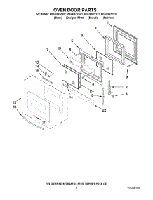 03 - Oven Door Parts parts for Whirlpool Oven RBS305PVQ02 from AppliancePartsPros.com