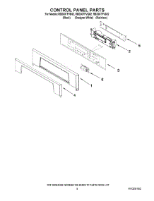 06 - Control Panel Parts parts for Whirlpool Oven RBD307PVB02 from AppliancePartsPros.com