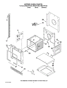 02 - Upper Oven Parts parts for Whirlpool Oven RBD277PVS02 from AppliancePartsPros.com