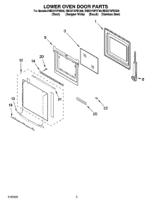 03 - Lower Oven Door Parts parts for Whirlpool Oven RBD275PRT00 from AppliancePartsPros.com