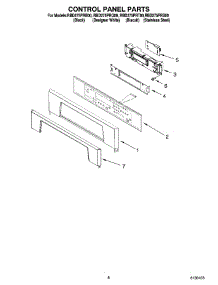 06 - Control Panel Parts parts for Whirlpool Oven RBD275PRT00 from AppliancePartsPros.com