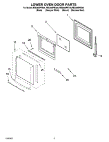 03 - Lower Oven Door Parts parts for Whirlpool Oven RBD305PRT00 from AppliancePartsPros.com