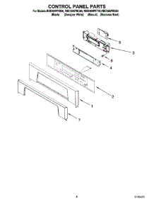 06 - Control Panel Parts parts for Whirlpool Oven RBD305PRB00 from AppliancePartsPros.com