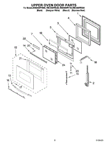 04 - Upper Oven Door Parts parts for Whirlpool Oven RBD305PRQ00 from AppliancePartsPros.com