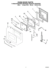 03 - Oven Door Parts parts for Whirlpool Oven RBS245PRQ00 from AppliancePartsPros.com