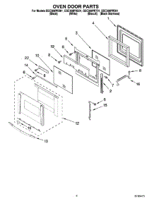 03 - Oven Door Parts parts for Whirlpool Oven GSC308PRT01 from AppliancePartsPros.com