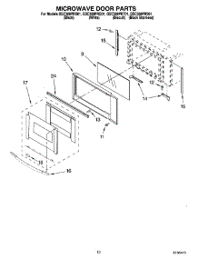08 - Microwave Door Parts parts for Whirlpool Oven GSC308PRS01 from AppliancePartsPros.com