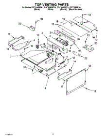 09 - Top Venting Parts, Optional Parts parts for Whirlpool Oven GSC308PRT01 from AppliancePartsPros.com