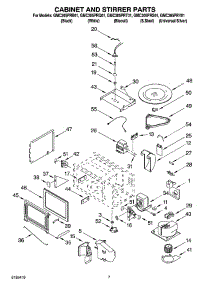 06 - Cabinet And Stirrer Parts parts for Whirlpool Oven GMC305PRB01 from AppliancePartsPros.com
