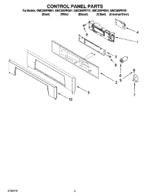 02 - Control Panel Parts parts for Whirlpool Oven GMC305PRS01 from AppliancePartsPros.com