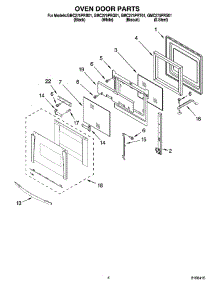 03 - Oven Door Parts parts for Whirlpool Oven GMC275PRB01 from AppliancePartsPros.com