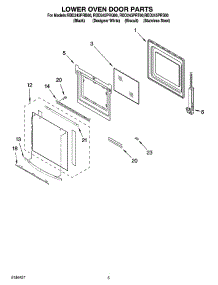 03 - Lower Oven Door Parts parts for Whirlpool Oven RBD245PRT00 from AppliancePartsPros.com