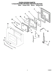 03 - Oven Door Parts parts for Whirlpool Oven RBS275PRQ00 from AppliancePartsPros.com