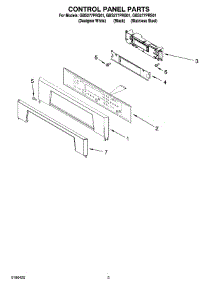 02 - Control Panel Parts parts for Whirlpool Oven GBS277PRB01 from AppliancePartsPros.com