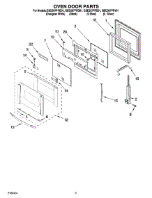 03 - Oven Door Parts parts for Whirlpool Oven GBD307PRQ01 from AppliancePartsPros.com