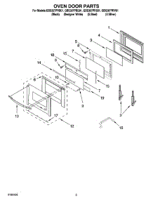 02 - Oven Door Parts parts for Whirlpool Oven GBS307PRS01 from AppliancePartsPros.com