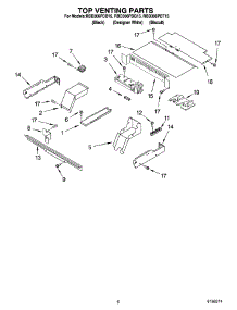 05 - Top Venting Parts, Optional Parts parts for Whirlpool Oven RBD306PDB15 from AppliancePartsPros.com