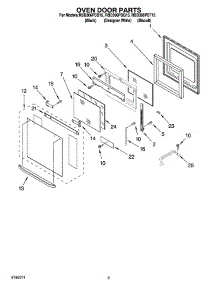 02 - Oven Door Parts parts for Whirlpool Oven RBD306PDQ15 from AppliancePartsPros.com
