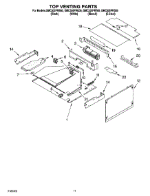 09 - Top Venting Parts, Optional Parts parts for Whirlpool Oven GMC305PRT00 from AppliancePartsPros.com